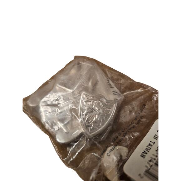 New Leather Factory Belt Buckle Set Womens 1in Silverplate - Picture 2 of 3